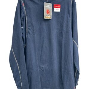 NWT Ariat FR AC Crewneck Longsleeve T Shirt Navy Men's Large Tall 109.95